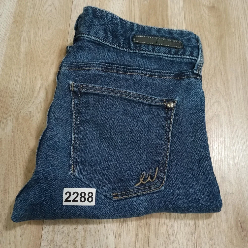 Express Jeans Womens 2r Medium Wash Slim Leg Denim Blue Stretch Pants‎ 508510